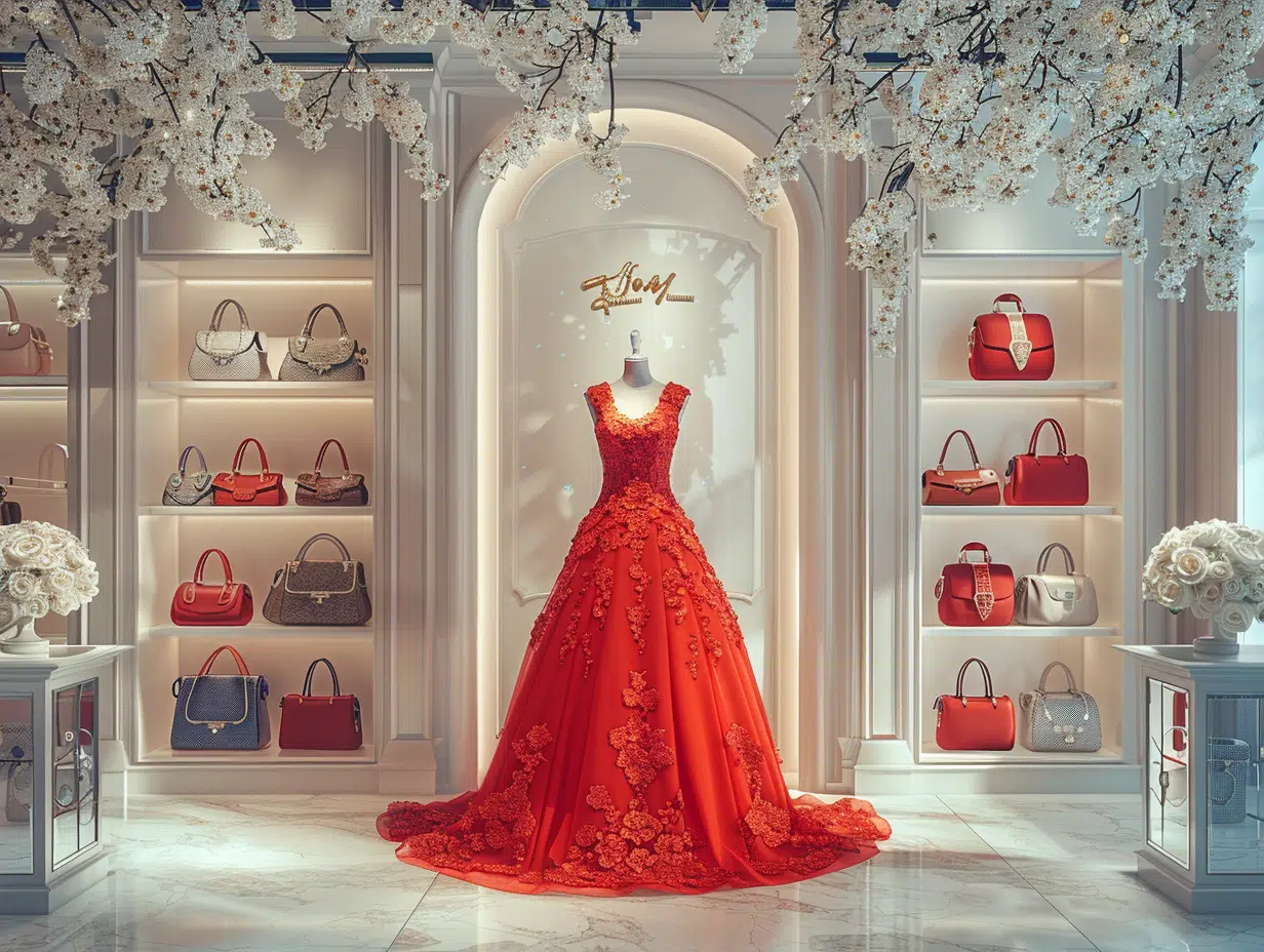 Accessoires pour robe rouge de mariage : choisir le sac idéal