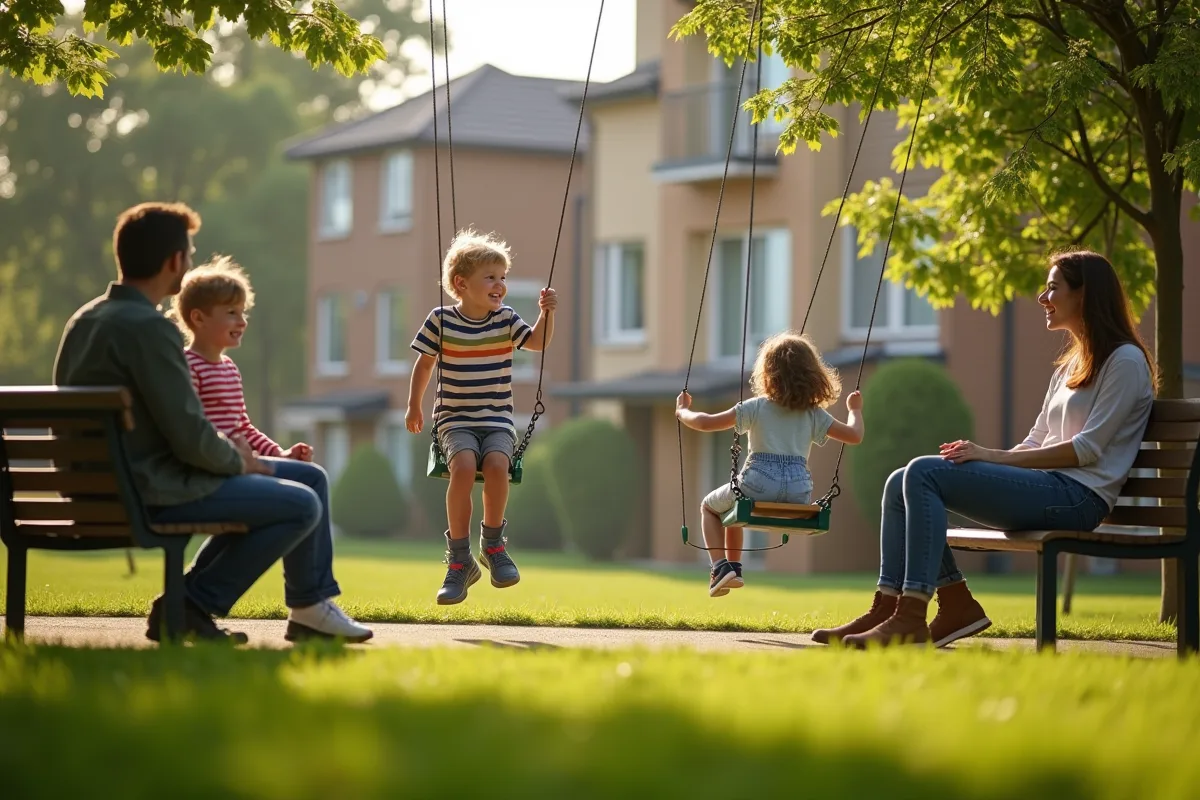 Espaces verts et infrastructures adaptées pour les familles avec enfants
