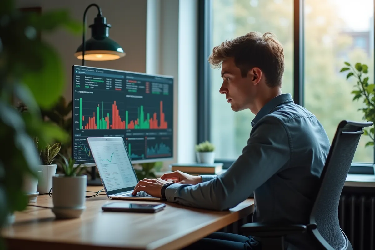 Développeur en fintech maîtrisant le codage et la littératie financière
