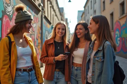 Consommateurs de streetwear analysant les tendances de la mode actuelle