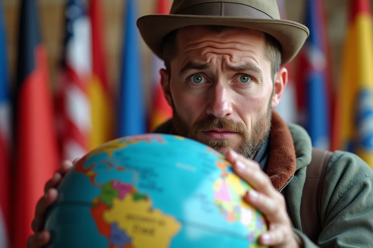 Pays commençant par la lettre Q sur un globe terrestre