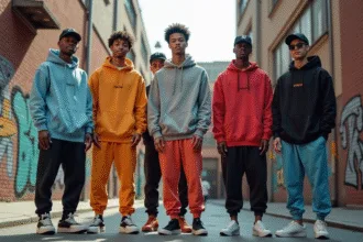 sweat à capuche Supreme sur un fond urbain tendance