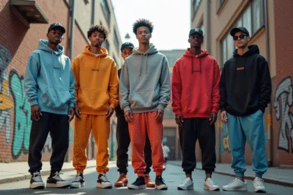 sweat à capuche Supreme sur un fond urbain tendance