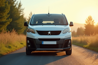 Voiture Peugeot Expert 5 places en campagne en journée