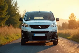 Voiture Peugeot Expert 5 places en campagne en journée